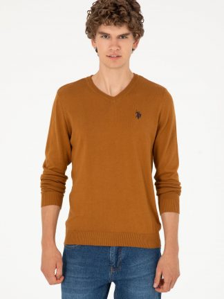 پلیور مردانه نارگیلی یو اس پولو