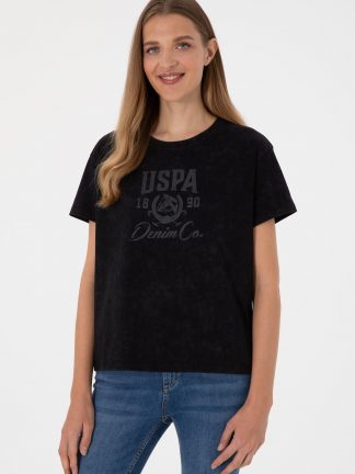 تیشرت زنانه مشکی یو اس پولو