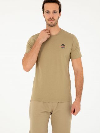 تی شرت مردانه خاکی روشن یو اس پولو