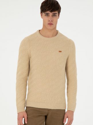 پلیور مردانه بژ یو اس پولو