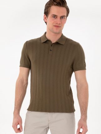 تی شرت مردانه خاکی روشن یو اس پولو