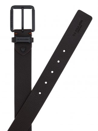 کمربند مردانه قهوه ای یو اس پولو