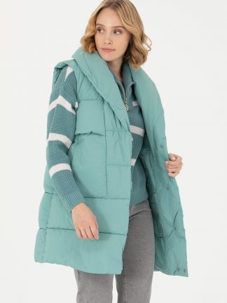 جلیقه زنانه نعنایی یو اس پولو