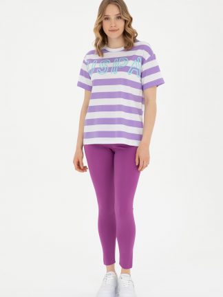 شلوار راحتی زنانه ارغوانی یو اس پولو