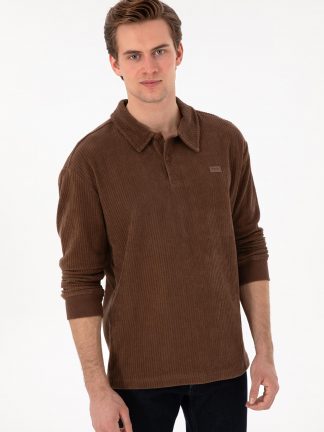 پولوشرت مردانه قهوه ای یو اس پولو