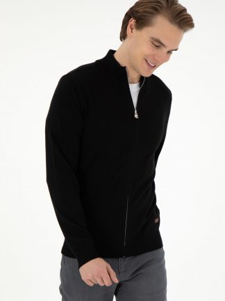 ژاکت مردانه مشکی یو اس پولو