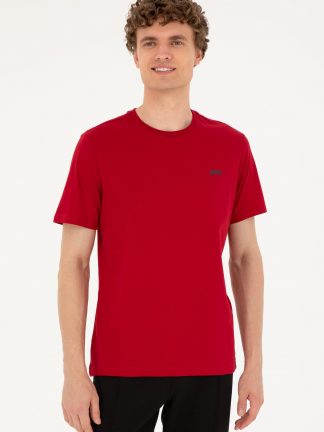 تی شرت مردانه زرشکی یو اس پولو