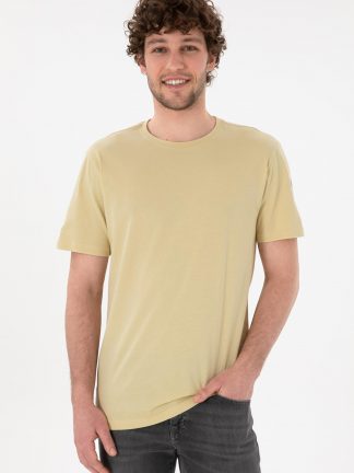 تی شرت مردانه خاکی روشن یو اس پولو