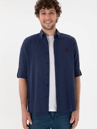 پیراهن مردانه سرمه ای یو اس پولو