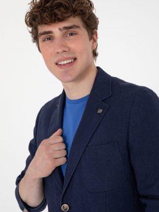 کت مردانه سرمه ای یو اس پولو