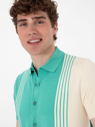 تی شرت مردانه نعنایی یو اس پولو