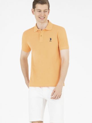 پولوشرت مردانه نارنجی یو اس پولو