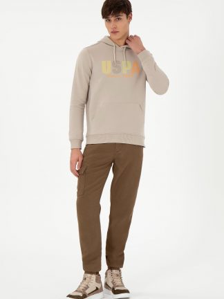 شلوار کتان مردانه خاکی روشن یو اس پولو