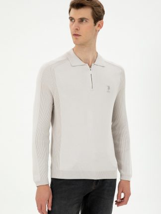 پلیور مردانه کرم یو اس پولو