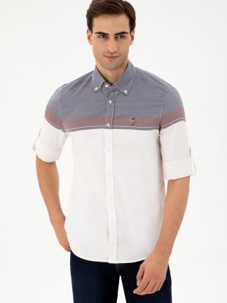 پیراهن مردانه زرشکی یو اس پولو