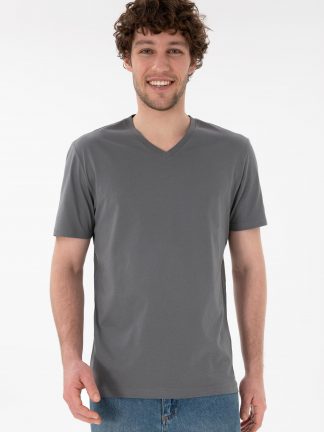 تی شرت مردانه خاکستری روشن یو اس پولو