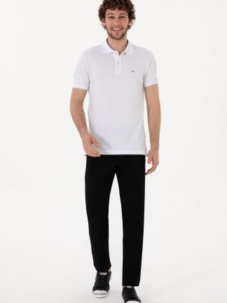 شلوار کتان مردانه مشکی یو اس پولو