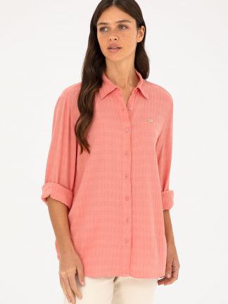 شومیز زنانه گل انار یو اس پولو