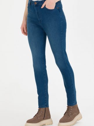 شلوار جین جذب زنانه آبی روشن یو اس پولو