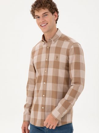 پیراهن مردانه نارگیلی یو اس پولو