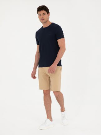 شلوارک مردانه شتری پیرکاردین