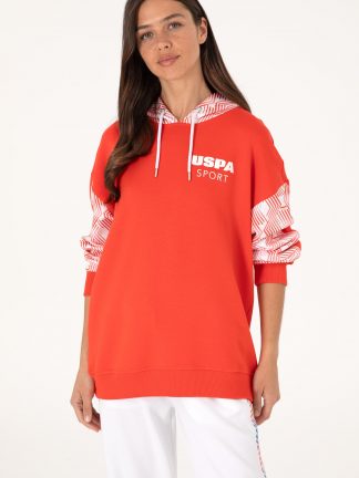 هودی زنانه قرمز یو اس پولو