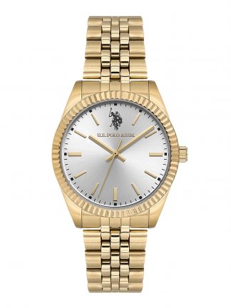 ساعت مچی زنانه طلایی یو اس پولو