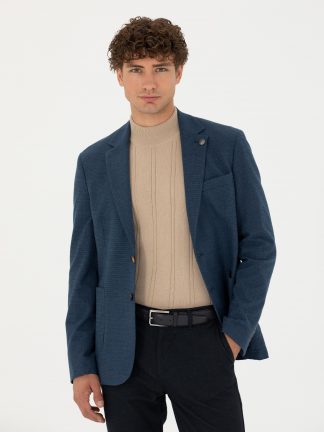 کت مردانه سرمه ای پیرکاردین