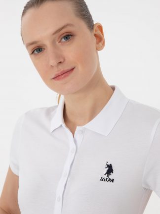 پولوشرت زنانه سفید یو اس پولو