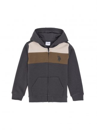هودی پسرانه خاکستری تیره یو اس پولو