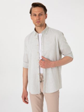 پیراهن مردانه سبز پیرکاردین