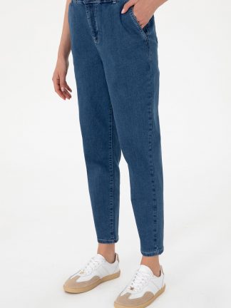 شلوار جین مخروطی زنانه آبی روشن یو اس پولو