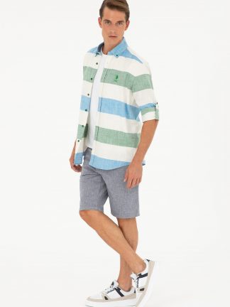 شلوارک مردانه سرمه ای یو اس پولو