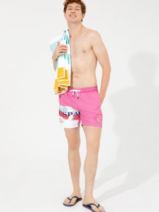 مایو مردانه صورتی یو اس پولو