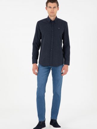 شلوار جین جذب مردانه آبی یو اس پولو