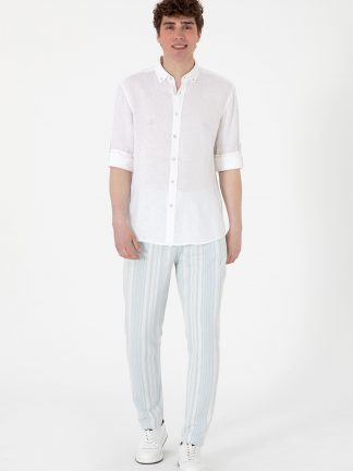 شلوار راحتی مردانه آبی روشن یو اس پولو