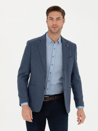 کت مردانه آبی تیره پیرکاردین