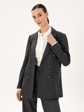 کت زنانه خاکستری تیره پیرکاردین