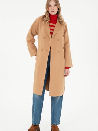 پالتو زنانه شتری یو اس پولو