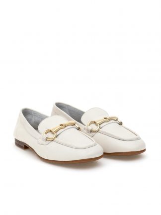 کفش لوفر زنانه کرم یو اس پولو