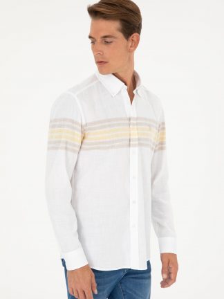 پیراهن مردانه خاکی روشن یو اس پولو