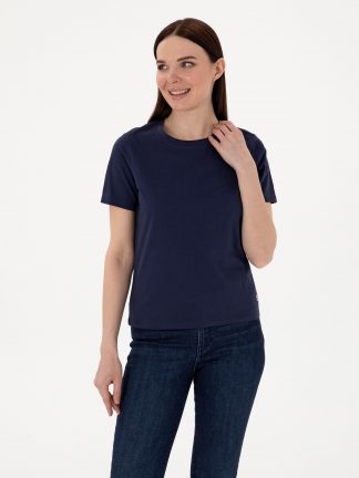 تیشرت زنانه سرمه ای پیرکاردین