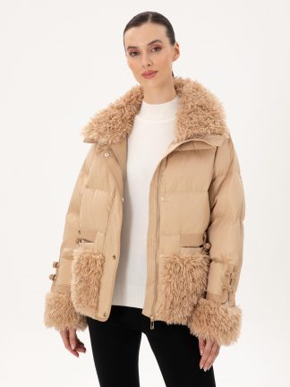 کاپشن زنانه بژ پیرکاردین