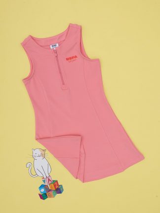 پیراهن دخترانه صورتی یو اس پولو