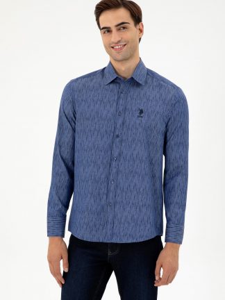 پیراهن مردانه سرمه ای یو اس پولو