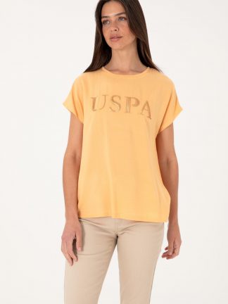 تیشرت زنانه خربزه ای یو اس پولو