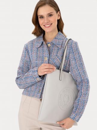 کیف زنانه خاکستری تیره یو اس پولو