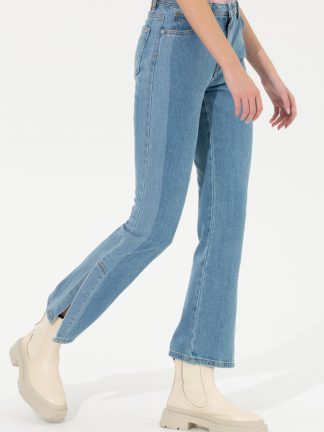 شلوار جین راسته زنانه آبی روشن یو اس پولو