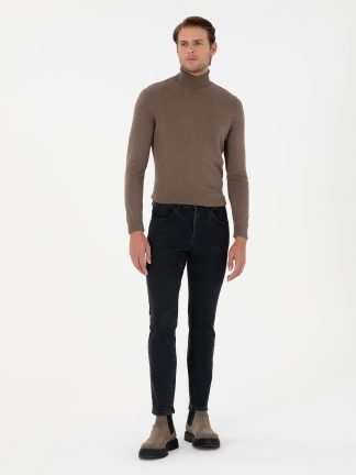 شلوار جین جذب مردانه آبی تیره پیرکاردین