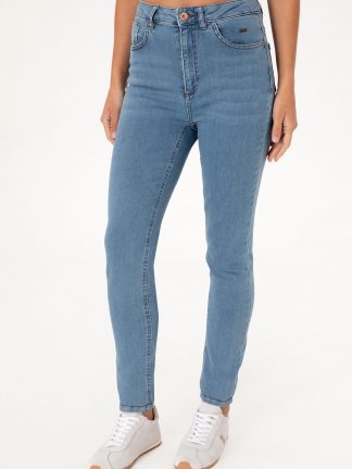 شلوار جین جذب زنانه آبی یو اس پولو